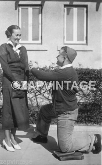 Vintage B&W 1920's - 1930's BETA PHI Frat Photo (Asking Girl To Dance) #394