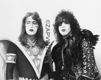 Vtg 1970s Paul Stanley Ace Frehley Concert Tour Preforming Kiss Photo #2240