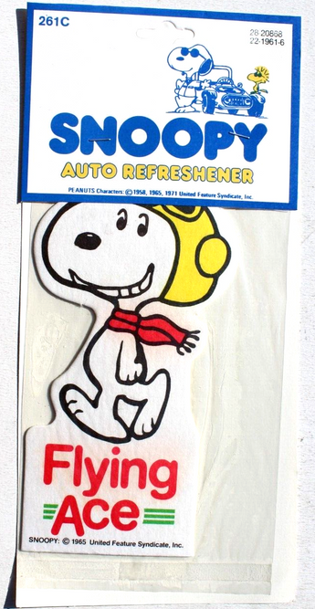Sealed Vintage 1965 Flying Ace Peanuts Gang Snoopy Auto Refreshener