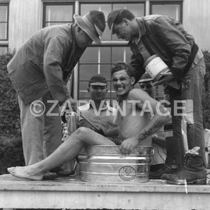 Vtg B&W 1920's - 1930's BETA PHI Frat Photo (Bucket Of Cold Water) Hazing #446