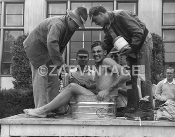 Vtg B&W 1920's - 1930's BETA PHI Frat Photo (Bucket Of Cold Water) Hazing #446