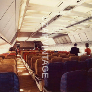 Vtg 1970s Airline Airplane Advertising Inside Seating Aircraft Photo #2043