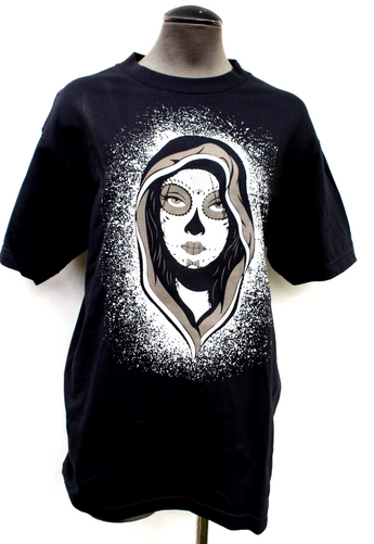 Vintage Men's Day Of Dead Dia De Los Muertos Sugar Skull Skelton T-Shirt Medium
