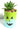 NEW Green / Blue Happy Halloween Pumpkin Ceramic Planter Plot W/ Succulents