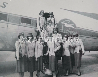 Vtg 1940's - 1950's B&W Southern Ways FLIGHT ATTENDANTS Photo #468