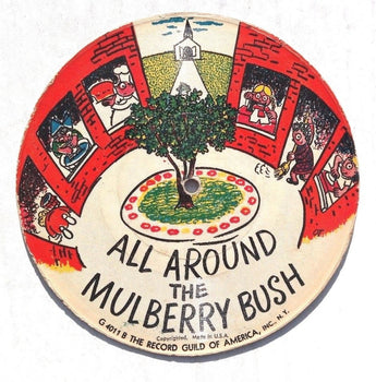 Vtg Record Guild Cardboard Picture Record 78 RPM All Around Mulberry Bush.
