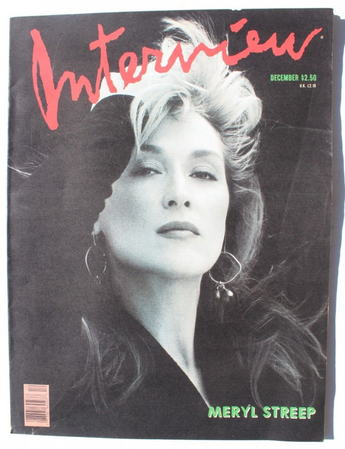 Vtg December 1988 Andy Warhol's Cover ART Interview Magazine - Meryl Streep