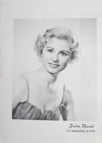 RARE Vintage JULIE HAND T.V. Singing Star INFORMATIONAL Brochure Paper