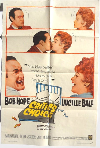Vintage 1963 Critic’s Choice Movie Poster LUCULLE BALL / BOB HOPE Comedy 40 X 26
