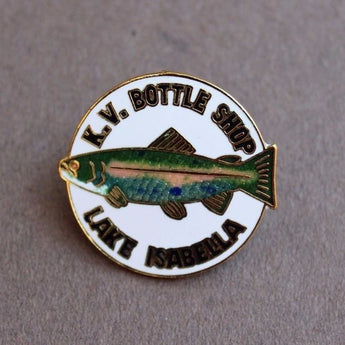 Vtg K.V. Bottle Shop Lake Isabella Lapel Pin Hat Pin
