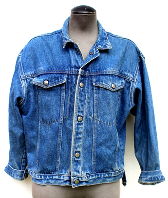 Vintage 1980’s Calvin Klein Men's Stonewashed Cotton Denim Trucker Jacket Sz Sm