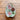 Vtg Oval White Milk Glass W/ Flower MCM Glass Candy Dish Bowl Trinket Ashtray