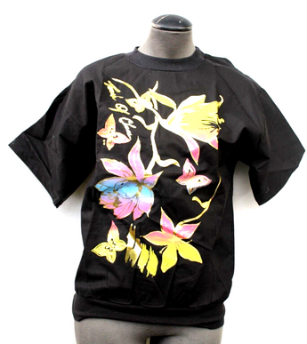 Vtg 1980s 1990s Retro Touch Of Class Flower Cotton Casual Grandmacore T-Shirt