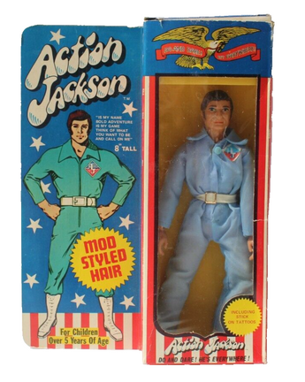 Vintage 1971 Mego Action Jackson Figure w/Box Character Toy