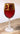 New Ornate Ruby Red Wine Glass W/ Real Gold Trim Decor Tall Goblets Italy
