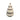 New White Gold Shabby Chic Christmas Tree W/ Star Cookie Jar Decorative Storage