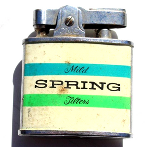 Vintage Continental Mild Spring Filters Push Top Adverting Cigarette Lighter