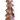 New Pink / White Glittered Pepermint Ribbon Candy Christmas Tree Ornament 15"