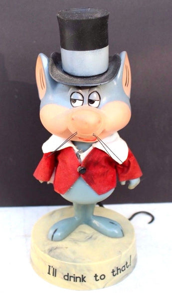 Vintage DAKIN 1970 GOOFY GRAMS MOUSE I'LL DRINK TO THAT Bar Figurine Statue