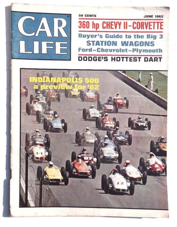 Vtg Hot Rat Rod Car Magazine - June 1962 CAR LIFE (Dodges Hottest Dart) Chevy II