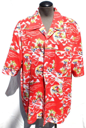 Vtg Vector Brand Men’s Retro Beach Hawaii Hawaiian Breathable Button Up Shirt L