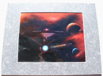 Vintage Star Trek U.S.S. Enterprise Chromart Chromium Print