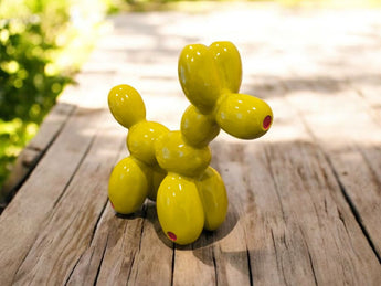 New Green Balloon Dog Pimento Olive Bar Sculpture Resin Home Decor Figurine