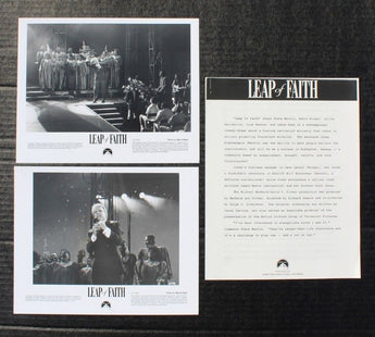 Vtg 1992 Leap Of Faith Promo Film Press Kit / Lobby Card Photos Paramount