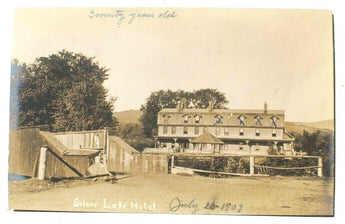 Vtg 1907 Silver Lake Hotel Family Reunion (Silver Gel) RPPC Postcard