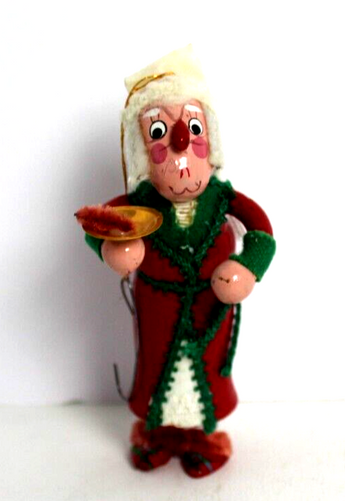 Vtg 1960s Story Time Nursery Rhymes Christmas Tree Ornament Holiday Scrooge