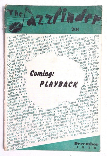 VTG December 1948 THE JAZZFINDER The Jazz Record Magazine COMING: Playback Rare