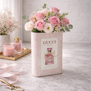 New Pink Gucci With Love Perfume Love Story Book Utensil Holder Flower Vase