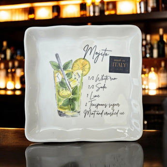 New Mojito CERAMICA CUORE ITALY Party COCKTAIL Drink APPETIZER Plates RECIPE