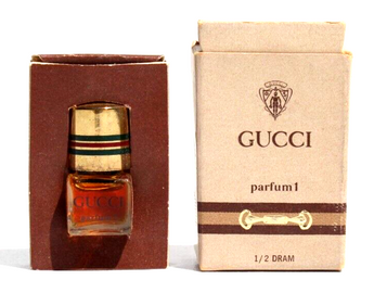 Vintage Gucci 1 Perfume Parfum 1/2 Dram Mini Sample Travel Size Never Opened NOS