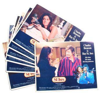8 Vtg St. Ives Charles Bronson Movie Promo Film Press Kit / Lobby Card 11X14