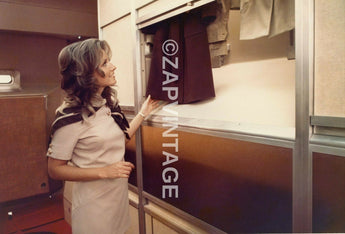 Vtg 1970 Airline Airplane Advertising Stewardess DC-9 Aircraft Photo #2036