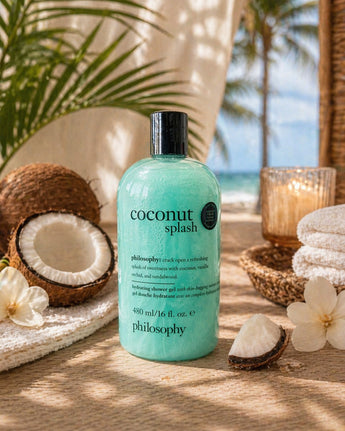 NEW Philosophy Coconut Splash Body Wash Shower Gel & Bubble Bath 16oz 480ml Skin