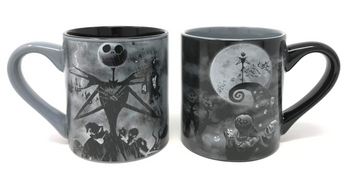 The Nightmare Before Christmas 2 Piece Ceramic Mug Set *NEW* Jack Skellington