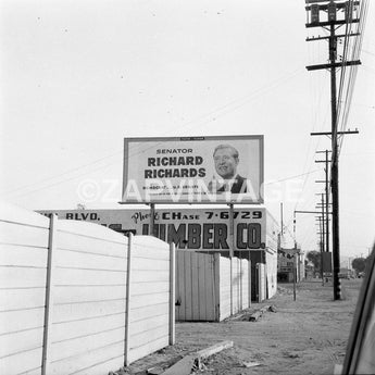 Vtg 1950 California Senator Richard Richards Democrat Political Sign Photo #1644