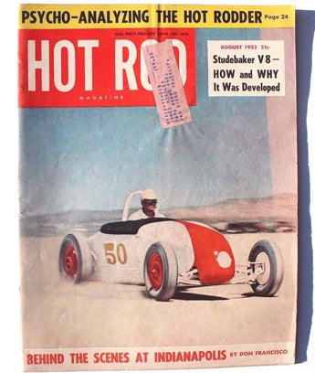 Vtg Hot Rat Rod Car Magazine - August 1952 HOT ROD (Studebaker V8 )
