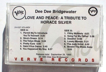 Rare Vintage 1995 Dee Dee Bridgewater: Love & Peace VERVE Promo Cassette
