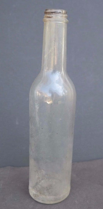 Vintage Clear Glass Bottle APOTHECARY 4/5 Pint Stamped (Italian Swiss) 0 1-5