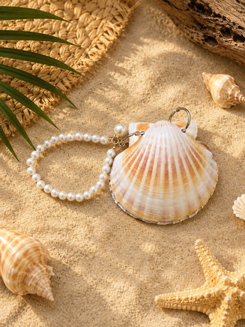 New Seashell Notebook Notes Key Chain Wristlet Beach Ocean Party Favors