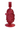 New Red Glass Christmas Holiday Santa Claus Candle Stick Holder Room Decor