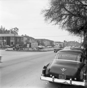 Vintage 1957 Looking Down Laurel Canyon & Hollywood Blvd CA Photo Image #1729