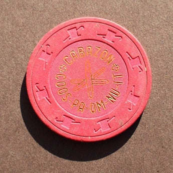 Vtg Poker / Casino Clay Chip - CABAZON COOS - PA -OM - NU - IT Indo, CA ($.25)