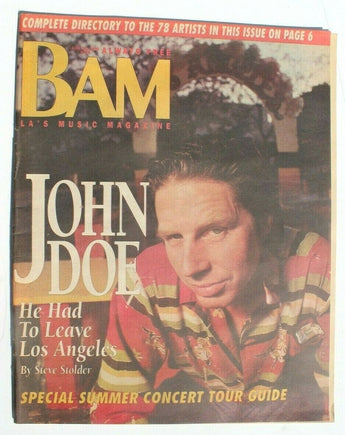 Vintage BAM LA's Music Magazine - June 29,1990 Vol. 16 No. 13 John Doe