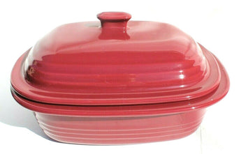 Pampered Chef Stoneware 1103 Cranberry 3.1QT Deep Covered Baker Roaster