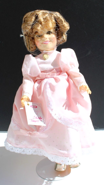 Vintage IDEAL SHIRLEY TEMPLE Doll Pink Dress W/ Tag No Box 12" Tall