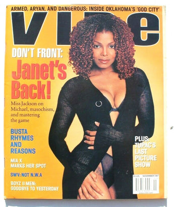 VIBE Magazine November 1997 Janet Jackson Busta Rhymes Tupac Shakur